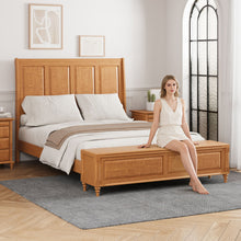 Load image into Gallery viewer, Sleigh Bed Frame With Tall Headboard And Storage Bench