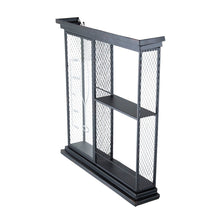 Load image into Gallery viewer, Floating Wine Bar Shelf With Glass Holder And Display Shelves - Black