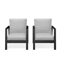 Load image into Gallery viewer, All-Weather Ergonomic Patio Armchairs With Thick Cushions (Set of 2)