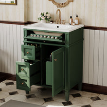 Load image into Gallery viewer, Bathroom Vanity With Top Sink, Storage Cabinet With 2 Drawers And Tip-Out Drawer