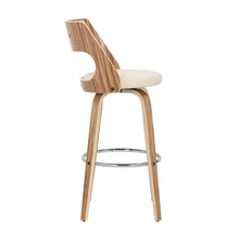 Load image into Gallery viewer, Cecina - Mid-Century Modern Fixed Height Barstool With Swivel (Set of 2) - Zebra / Cream