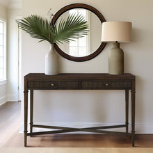 Load image into Gallery viewer, Fluted - 2 Drawer Storage Console Table - Brown