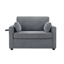 Load image into Gallery viewer, Sleeper Sofa With Foldable Mattress, USB Ports, Side Table & Storage Pocket