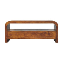Load image into Gallery viewer, Solid Wood Enclosed Open Storage TV Stand (719186) - Brown