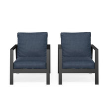 Load image into Gallery viewer, All-Weather Ergonomic Patio Armchairs With Thick Cushions (Set of 2)
