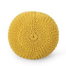 Load image into Gallery viewer, Bordeaux - Knitted Round Pouf Ottoman