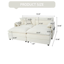 Load image into Gallery viewer, Modern Comfy Deep Seat Modular Sectional Sofa Cloud Couch With Ottoman