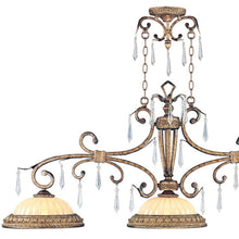Load image into Gallery viewer, 23" Three Light Metal Dimmable Chandelier With Shades - Gold / Clear