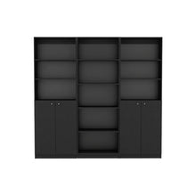 Load image into Gallery viewer, Five Tier Bookcase With Four Doors (546353) - Black