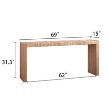 Load image into Gallery viewer, Console Table, Handwoven Top - Antique Natural / Natural