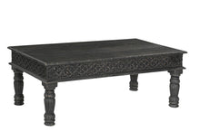 Load image into Gallery viewer, Solid Wood Distressed Coffee Table - Black