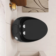 Load image into Gallery viewer, Modern Egg Shape Toilet 1.28 Gpf Single Flush Ceramic