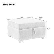 Load image into Gallery viewer, Movable Storage Ottoman Footrest For Living Room
