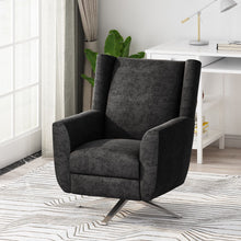 Load image into Gallery viewer, Contemporary Swivel Chair With Wingback Design - Black