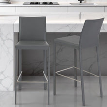 Load image into Gallery viewer, Steel Low Back Bar Height Bar Chairs (Set of 2) - Gray