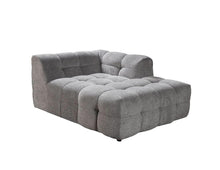 Load image into Gallery viewer, Boucle L Shaped Two Piece Sofa Chaise Sectional With Toss Pillows - Light Gray