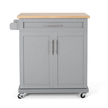 Load image into Gallery viewer, Negley - Contemporary Kitchen Cart With Wheels - Gray