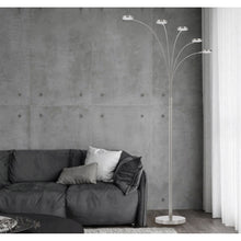 Load image into Gallery viewer, 82" Five Light LED Arc Floor Lamp - Nickel