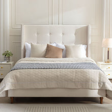 Load image into Gallery viewer, Peyton - Upholstered Bed With 54" High Headboard, Traditional Hand Buttoned Tufting