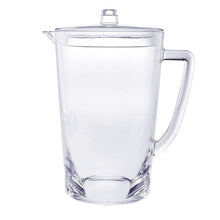 Load image into Gallery viewer, Halo - Oval Design Unbreakable Plastic Water Pitcher With Lid Acrylic, 2.75 Quarts - Clear