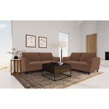 Load image into Gallery viewer, Dania - 2 Piece Upholstered Crescent Arm Sofa Set - Rust