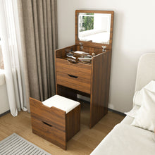 Load image into Gallery viewer, Vanity Desk With Lighted Mirror & Stool