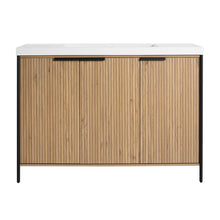 Load image into Gallery viewer, Modern Freestanding Bathroom Vanity With Resin Sink & Soft Close Cabinet Doors