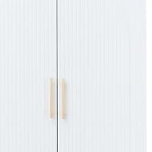 Load image into Gallery viewer, 74" Carved Geometric Two Door Two Drawer Combo Dresser - White