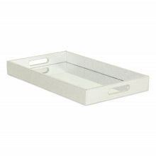Load image into Gallery viewer, 16" Rectangular Wood Handmade Tray With Handles - Silver