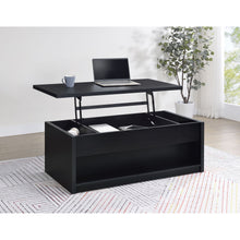 Load image into Gallery viewer, Canyon - Lift Top Table With Dual Drawers Storage Solution - Black