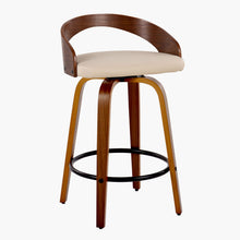 Load image into Gallery viewer, Grotto - Mid Century Modern Fixed Height Counter Stool With Swivel With Round Footrest (Set of 2)