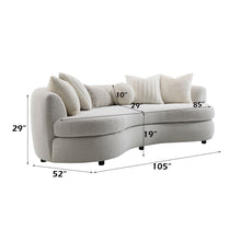 Load image into Gallery viewer, Iniko - Boucle Sofa With Toss Pillows - Beige