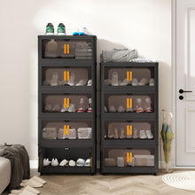 Load image into Gallery viewer, Folding Storage Cabinet With Magnetic Doors And Wheels