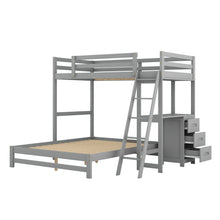 Load image into Gallery viewer, Bunk Bed With Built In Desk And 3 Drawers