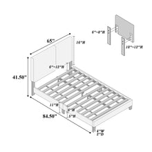 Load image into Gallery viewer, Upholstered Bed With Adjustable Headboard