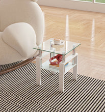 Load image into Gallery viewer, Modern Tempered Glass Tea Table, End Square Table For Living Room
