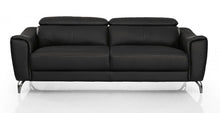 Load image into Gallery viewer, Urban Leather Adjustable Headrest Sofa - Black