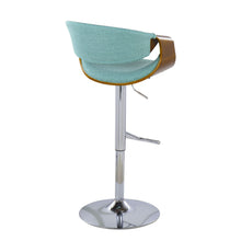 Load image into Gallery viewer, Curvo - Mid Century Modern Adjustable Barstool With Swivel With Straight T Footrest