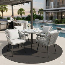 Load image into Gallery viewer, 5 Piece Twisted Rattan Patio Dining Set With Table