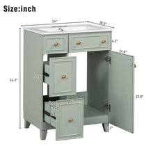 Load image into Gallery viewer, Transitional Style Bathroom Vanity Cabinet With Ceramic Sink