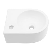 Load image into Gallery viewer, Modern Rectangle Wall Mount Bathroom Sink With Single Faucet Hole - White
