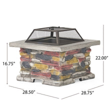 Load image into Gallery viewer, Outdoor Wood Bruning Magnesium Oxide Fire Pit With Lid