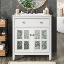 Load image into Gallery viewer, Bathroom Vanity With Ceramic Sink, Adjustable Shelf & Tip Out Tray