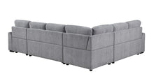 Load image into Gallery viewer, Nyhan - Upholstered Corner Sectional With Pull Out Loveseat And Storaged Chaise - Light Gray