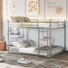 Load image into Gallery viewer, Metal Bunk Bed, Low Bunk Bed With Ladder