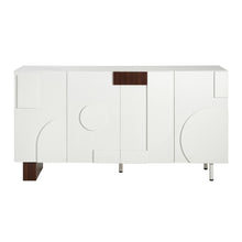 Load image into Gallery viewer, Sideboard Buffet Cabinet Wide Storage Unit With 4 Doors & Adjustable Shelves - White