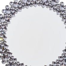 Load image into Gallery viewer, 20" Round Faux Crystal Bling Framed Accent Mirror - Silver