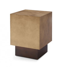 Load image into Gallery viewer, Brown Metal Square End Table - Antiqued Copper And Light