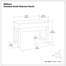 Load image into Gallery viewer, Milltown - Upholstered Ottoman Bench