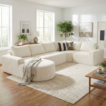 Load image into Gallery viewer, Modular Cloud Sectional Sofa Set, U-Shaped Upholstered Couch With Deep Seat